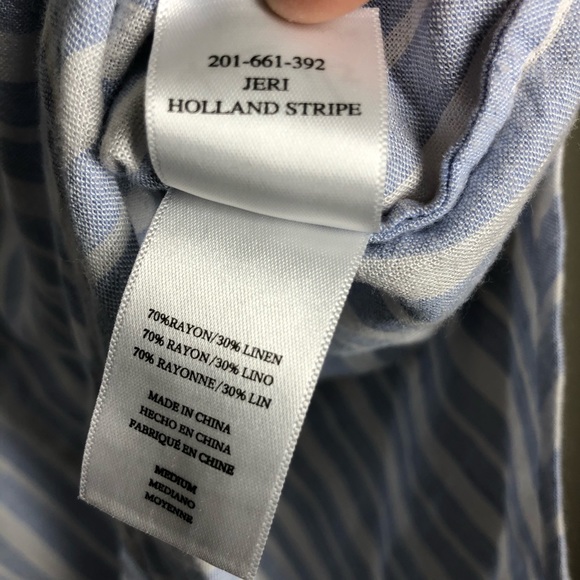 RAILS JERI BLUE WHITE HOLLAND STRIPES SHIRT SIZE M - Picture 6 of 6
